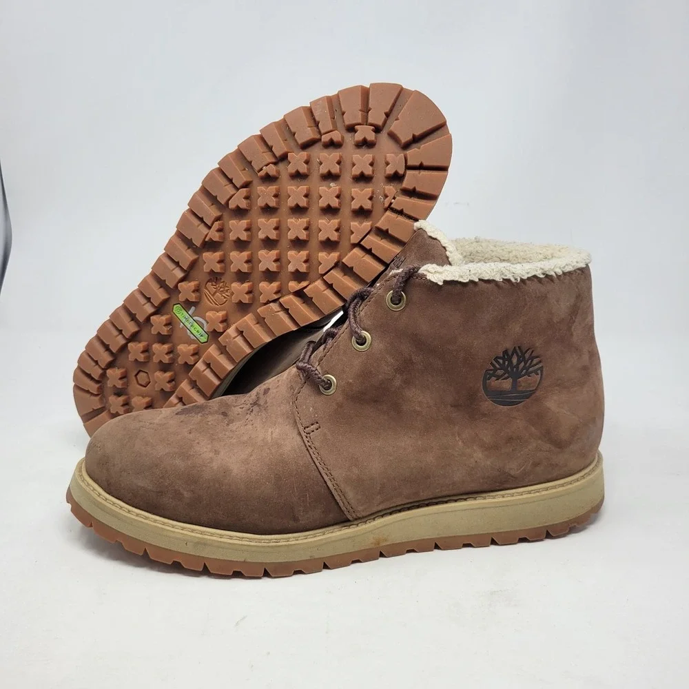 Timberland Men's Waterproof‎ Insulated Leather Chukka Boots Brown Size 10